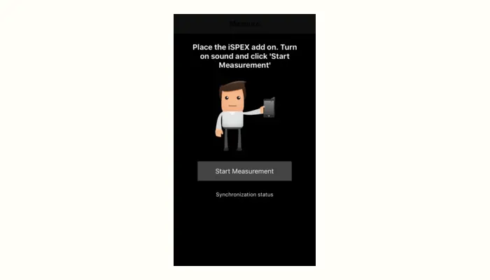 Arctic March iSPEX1 mobile measurement screen