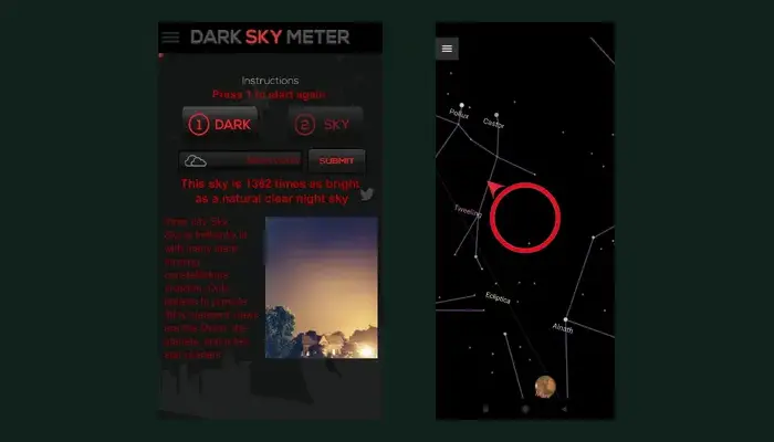 Pocket Science light-pollution apps used for Seeing Stars Leiden